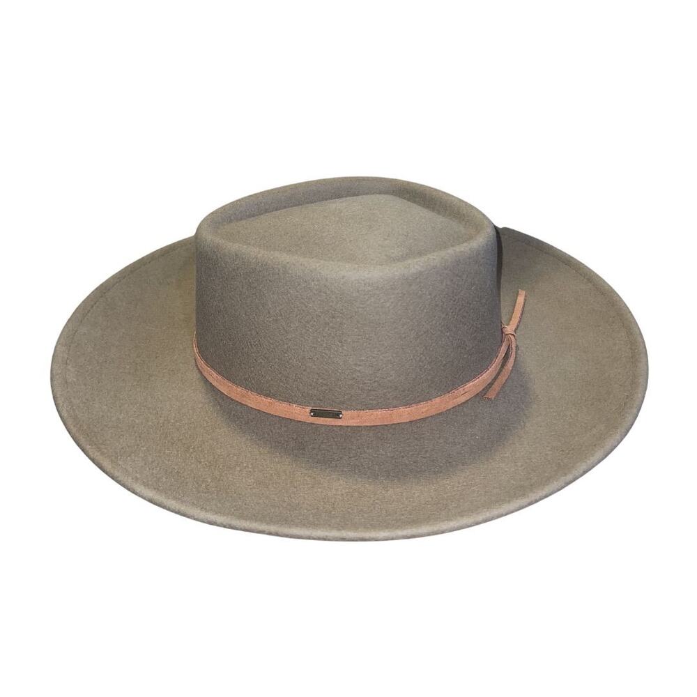 Brixton Brenton Convertabrim Fedora Tobacco Brown SZ Large Adjustable NWT Boho